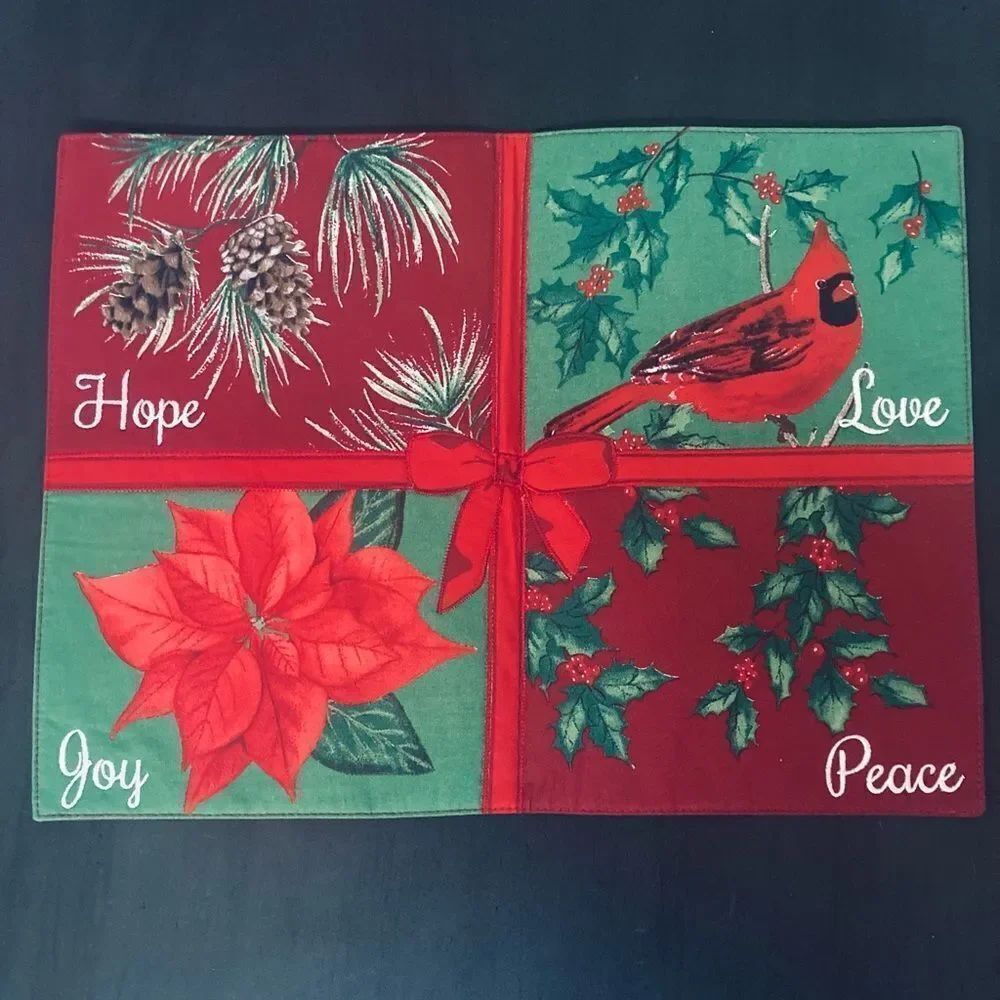 Christmas Cardinal Placemat Centerpiece